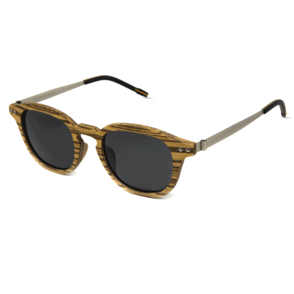 Flip Zebra Wood - Wooden and metal sunglasses - Mr. Woodini