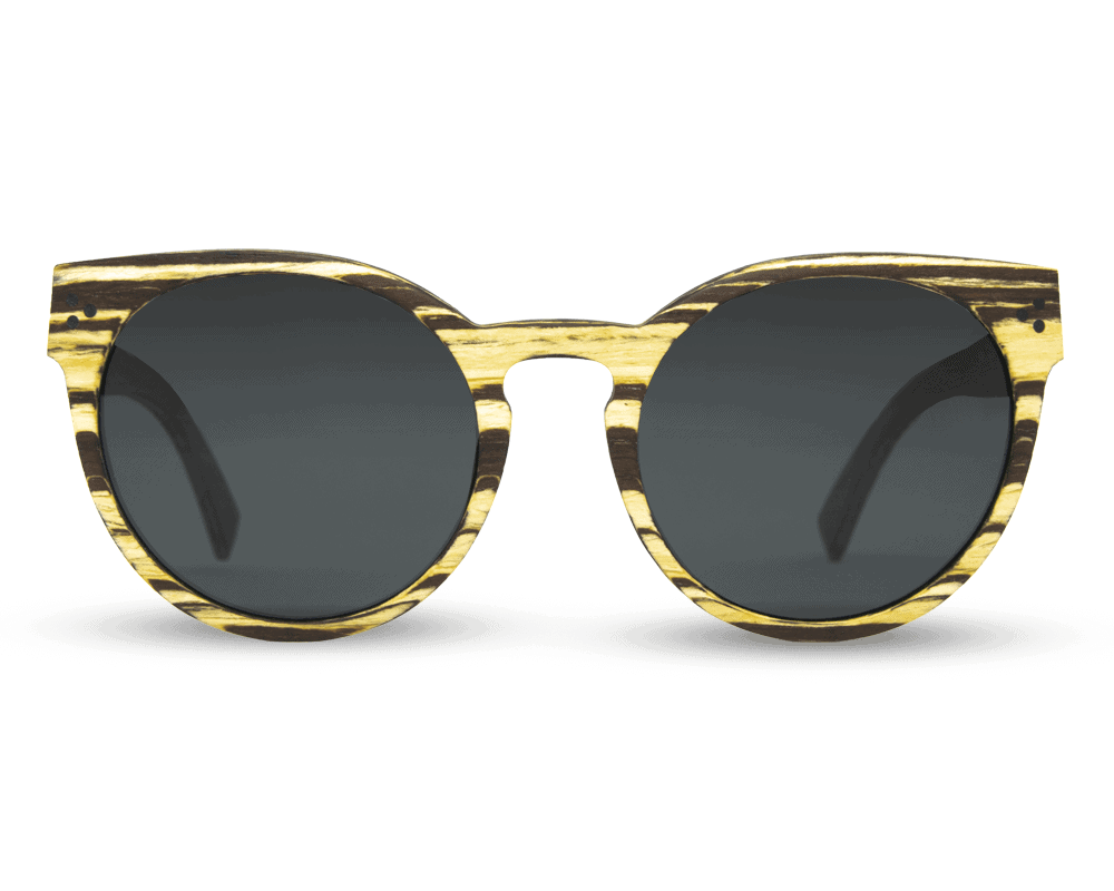 Marita White zebrawood - Wooden Sunglasses | Mr. Woodini Eyewear