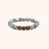 Ghost - Rosewood and Gray Agate Beaded Bracelet