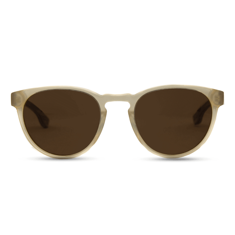 Brexit - Acetate Ivory & Wood Temples Sunglasses