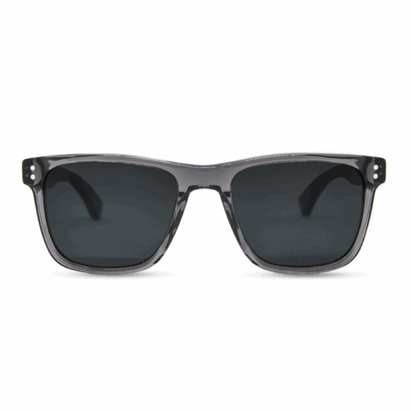 Galerina - Sunglasses Acetate Transparent Gray & Gray Oak+Ebony wood Temples