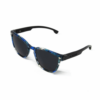 Oyster - Acetate Blue Aqua Texture sunglasses with wood temples