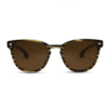 Oyster - Acetate Wave Brown Texture sunglasses with wood temples