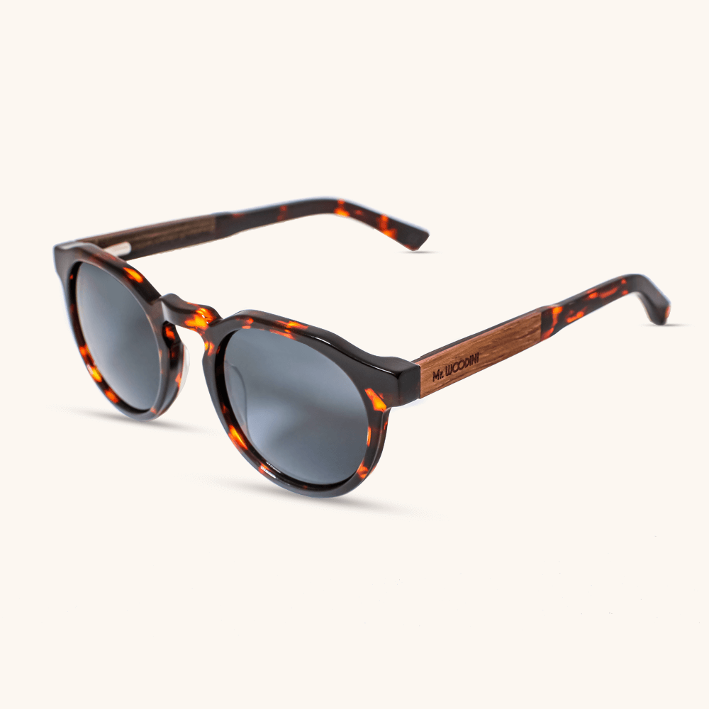 Sumatra - Black Tortoise and wood sunglasses