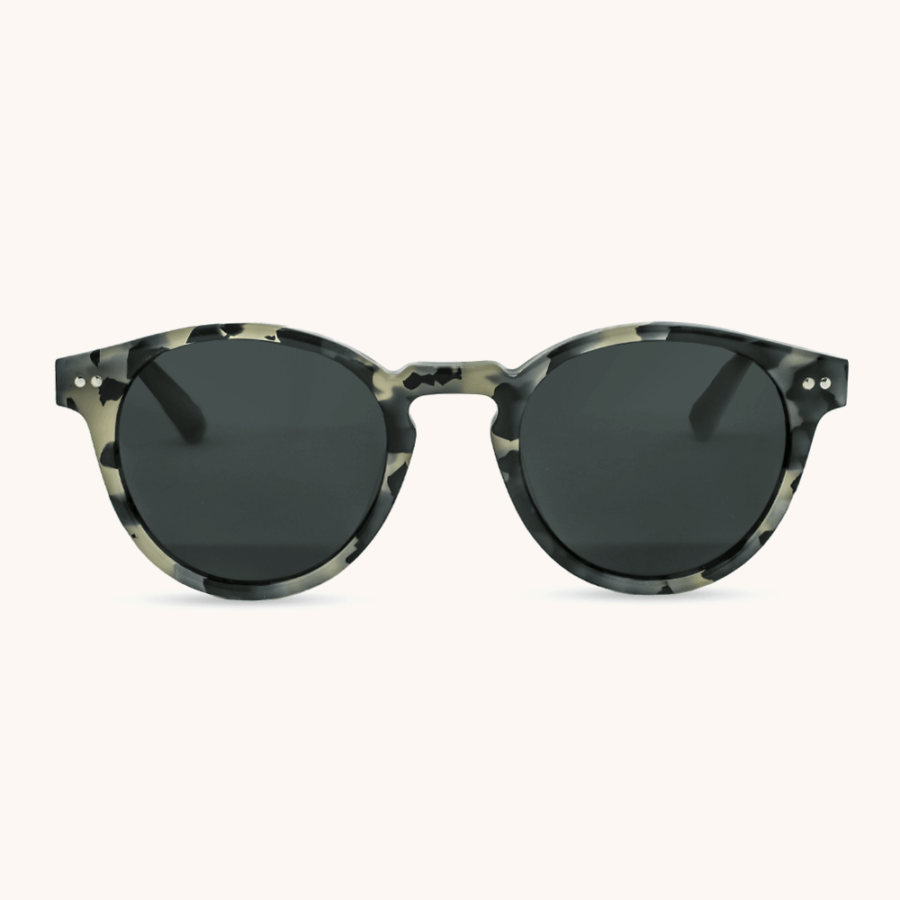 Malibu - White Tortoise Sunglasses with wood arms
