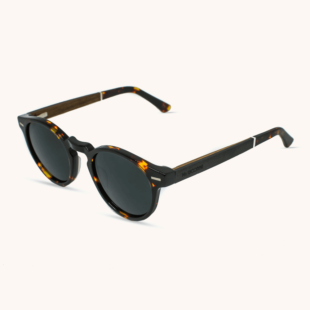 Paradox Black Tortoise Sunglasses frame with Wood arms