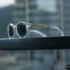 Malibu Clear Transpernt acetate and wood sunglasses