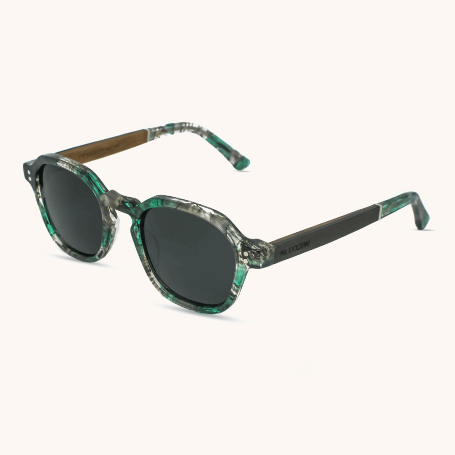 Hippie - Botanic Shade Sunglasses with wooden arms