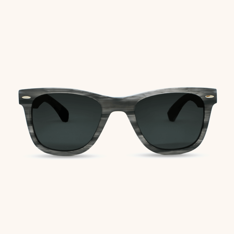 James Smog Grey Eco-friendly Sunglasses with Solid Wood arms