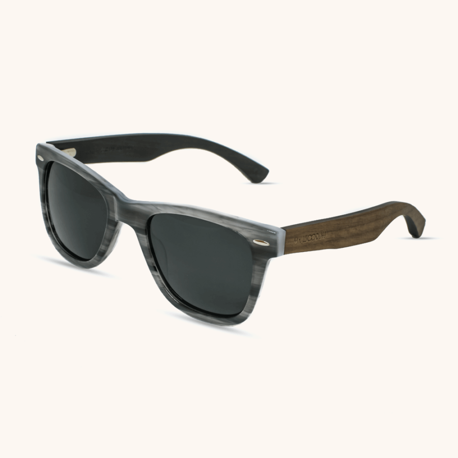 James Smog Grey Eco-friendly Sunglasses with Solid Wood arms