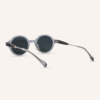 Samurai round sunglasses - Transparent clear frame with polarized lens