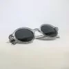 Samurai round sunglasses - Transparent clear frame with polarized lens