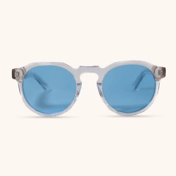 Sumatra Transparent Clear Sunglasses with blue lens
