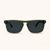 Drama Olive  Acetate Sunglasses with Wooden Temples - Mr. Woodini