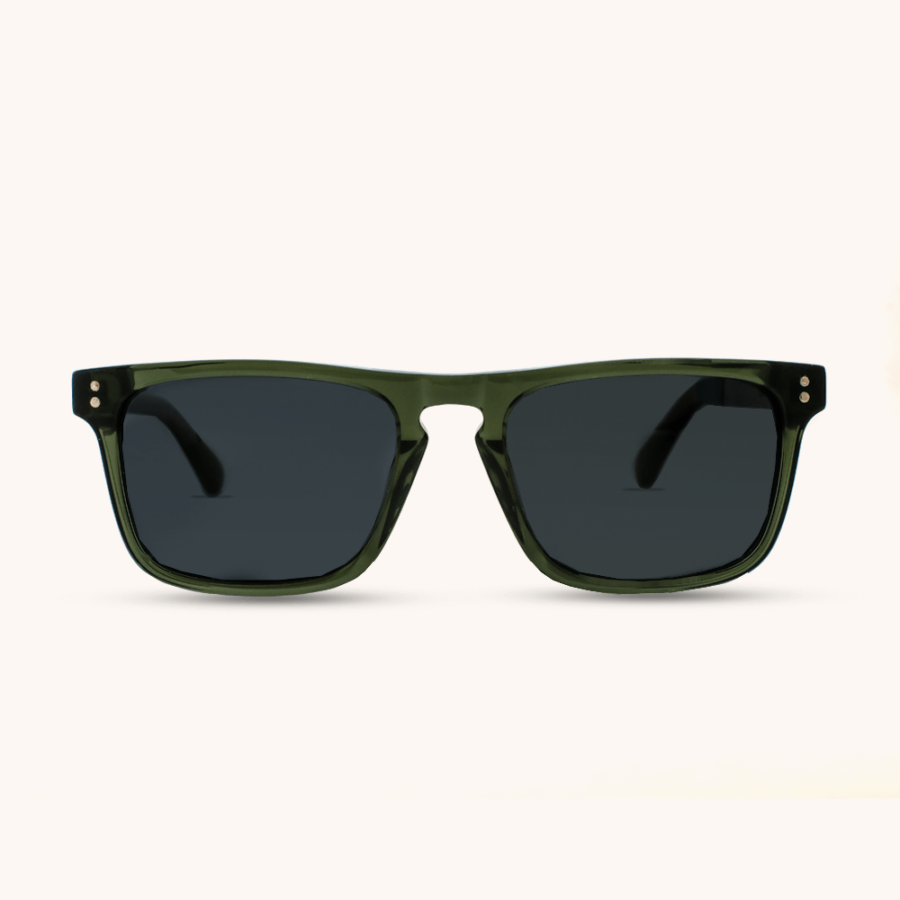 Drama Olive  Acetate Sunglasses with Wooden Temples - Mr. Woodini