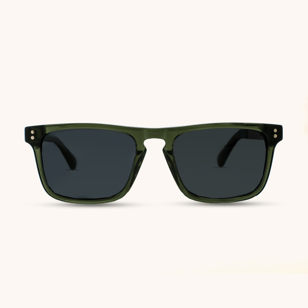 Olive green frame sunglasses shop