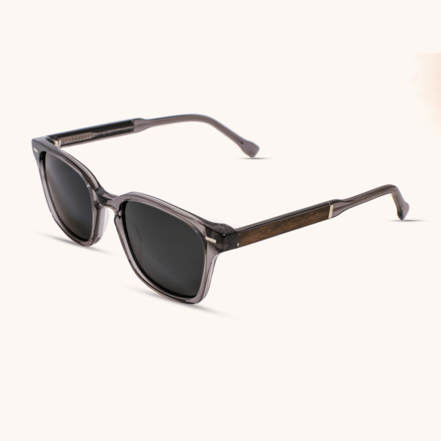 Denver Transpernt grey acetate sunglasses - Mr. Woodini