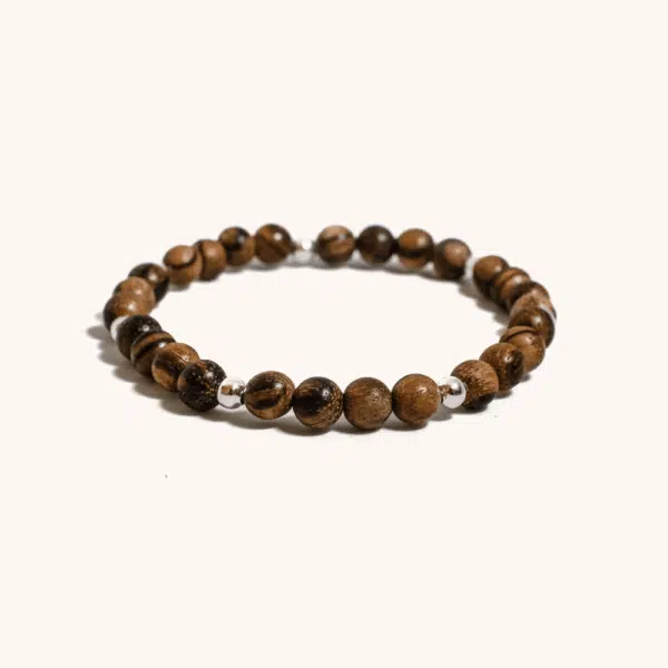 Zorba - Zebra Wood Beaded Bracelet