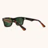 Miami Sunglasses - Black Tortoise - Green G15 Lens