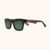 Miami Sunglasses - Black Tortoise - Green G15 Lens