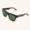 Miami Sunglasses - Black Tortoise - Green G15 Lens