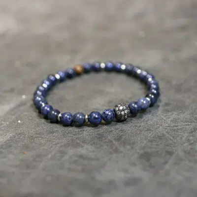Dumortierite Beaded Bracelet