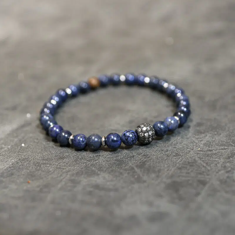 Dumortierite Beaded Bracelet