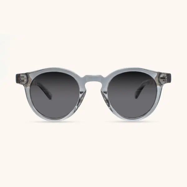 Paloma Small Sunglasses | Crystal Light Grey with Zebrawood arms