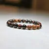 Red Tiger Eye and Rosewood Bracelet