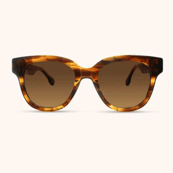 Arrow Oversize Sunglasses with Wooden Arms