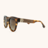 Arrow Oversize Sunglasses with Wooden Arms