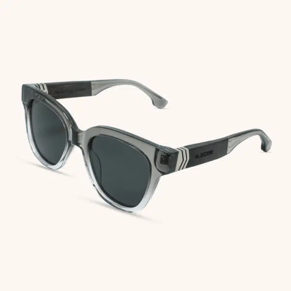 Arrow Oversize Sunglasses with Wooden Arms