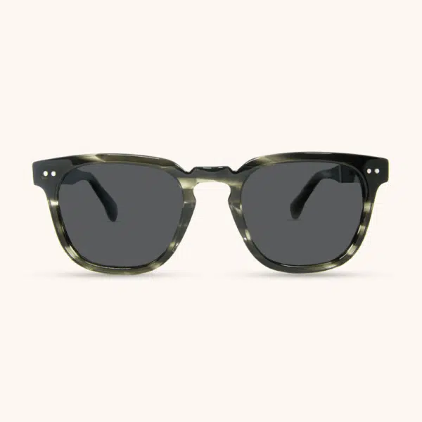 Mabie 2.0 Sunglasses Smog Green with Wood Arms