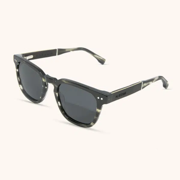 Mabie 2.0 Sunglasses Smog Green with Wood Arms