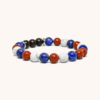 USA Red, White and Blue Bracelet - Lapis Lazuli, Howlite and Red Jasper (8mm)