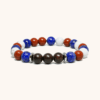 USA Red, White and Blue Bracelet - Lapis Lazuli, Howlite and Red Jasper (8mm)