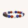 USA Red, White and Blue Bracelet - Lapis Lazuli, Howlite and Red Jasper (8mm)