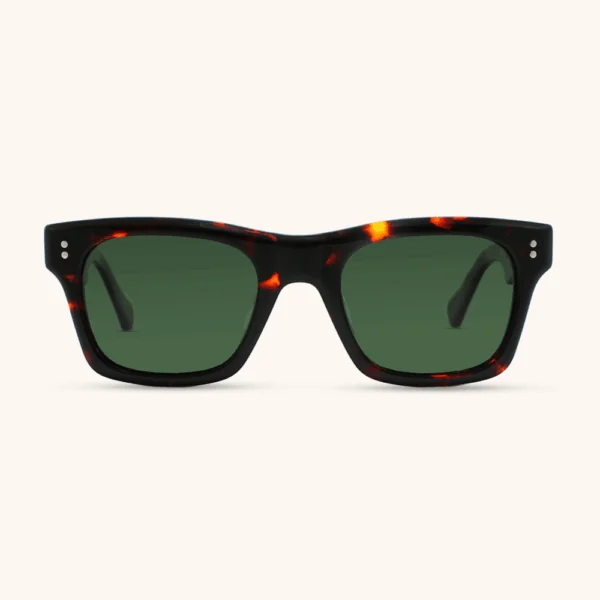 Miami Black Tortoise Sunglasses with G15 Lenses and wooden arms
