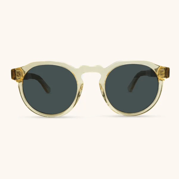 Sumatra Yellow Mellow Sunglasses with Wood Arms