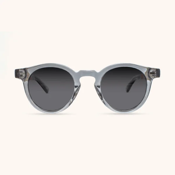 Paloma Small Sunglasses | Crystal Light Grey with Zebrawood arms