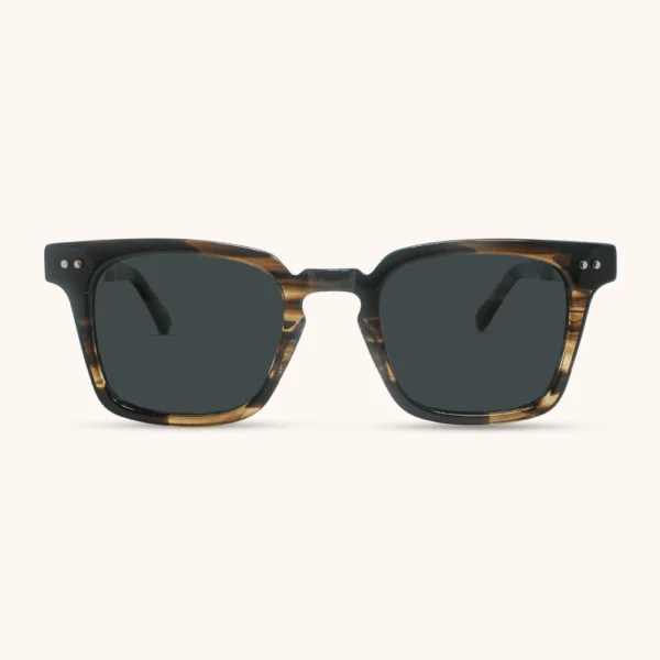 Osaka Sunglasses  Brown Waves and Walnut Arms